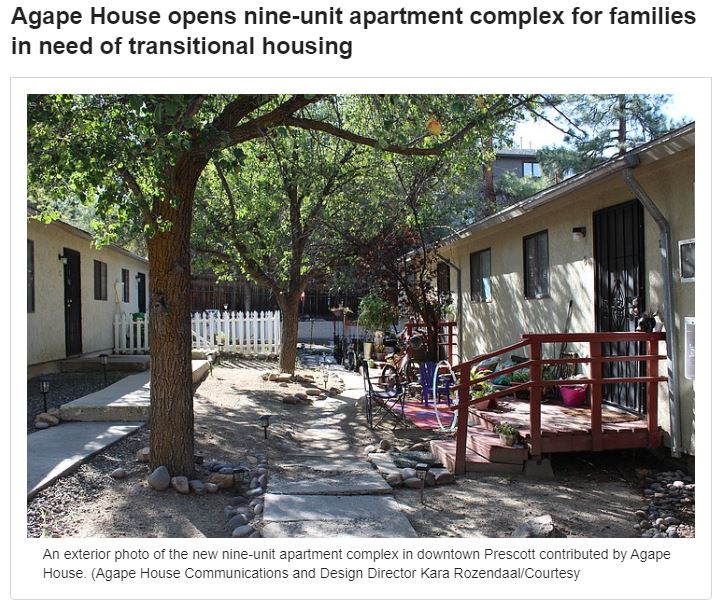 Agape House opens nine-unit apartment complex for families in need of transitional housing