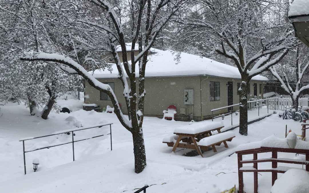 Warm Home For Agape Families on a Snowy Day