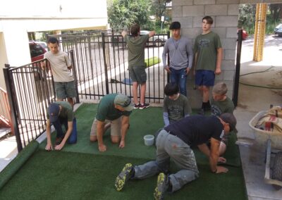 Agape House playground boy scouts