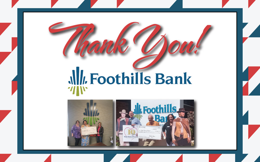Thank You Foothills Bank